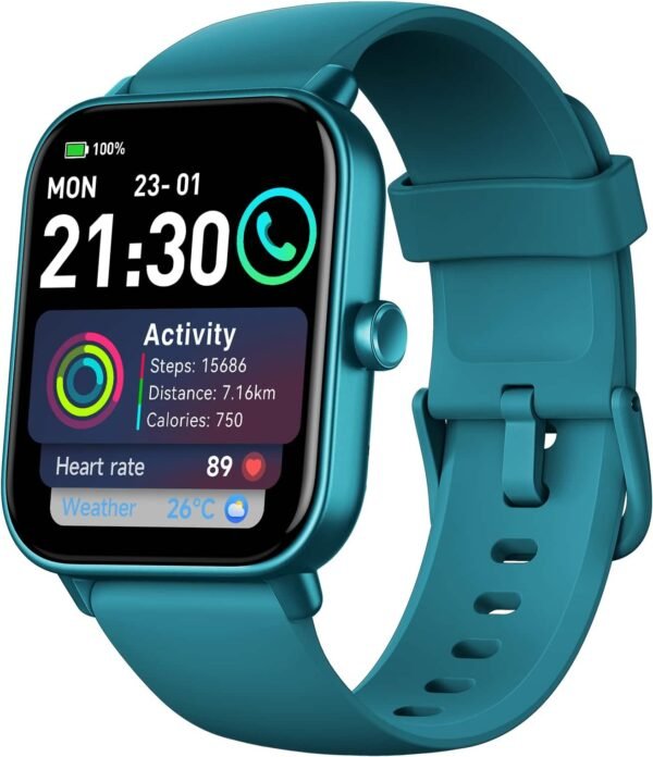 mit Telefonfunktion,1,8" Fitnessuhr Damen mit Herzfrequenz SpO2 Stress Schlafmonitor, Alexa Integriert Watch, 110 Sportmodi, IP68 Wasserdichte Schrittzähler Sportuhr für Android iOS
